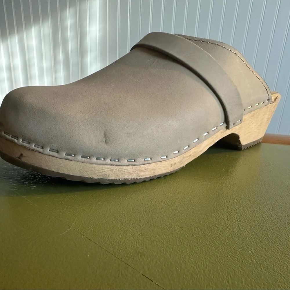 Lotta From Stockholm Beige Platform Clogs